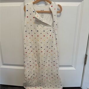 White Heart Patterned Kyte Baby Sleep Sack